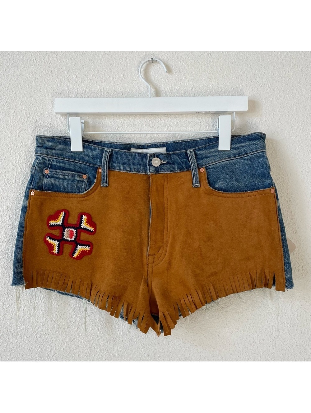 Mother Superior Scrapper Fringe Suede Short Something To Remember Size 31 Boho